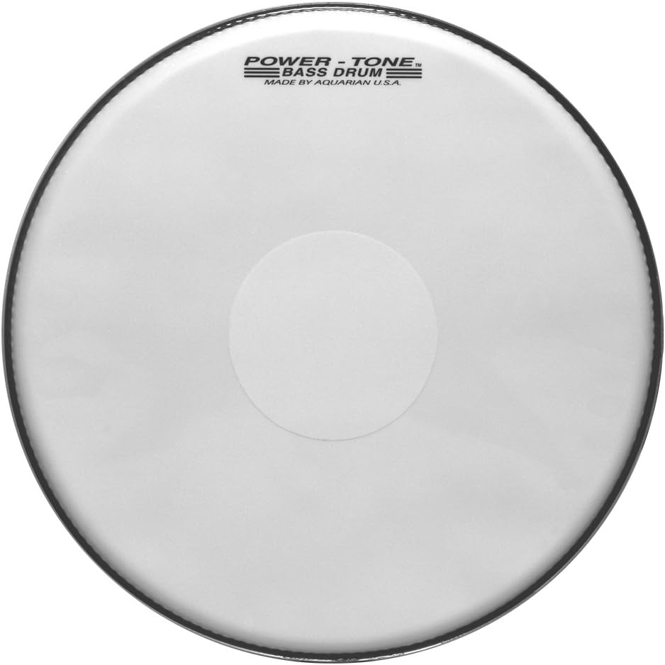Aquarian MPB22W Power Tone 22" White Marching Bass Drum Head