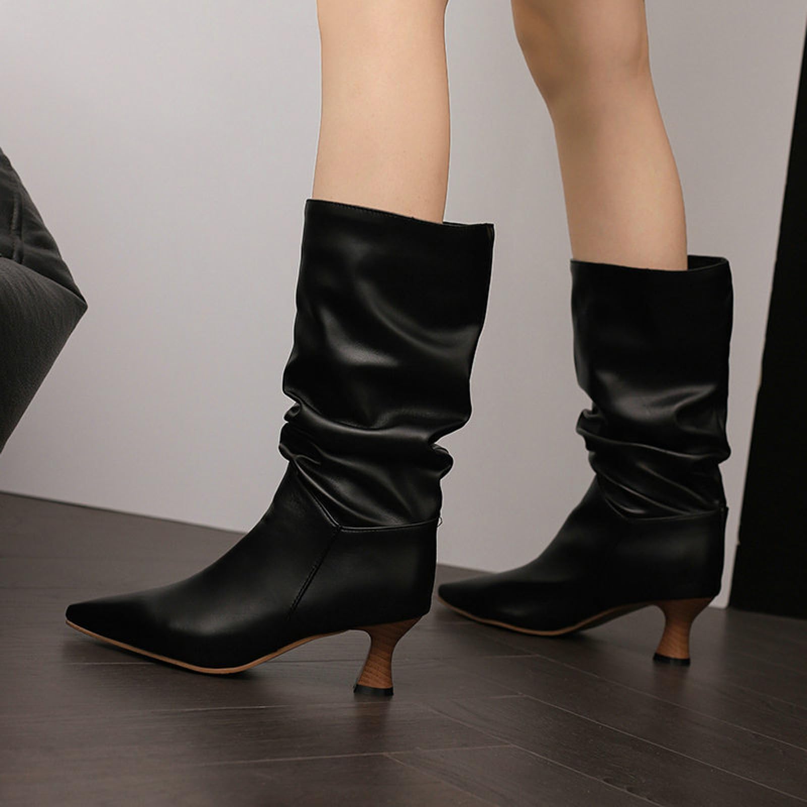 Botas de vaquero para mujer, botas de tacón alto con punta puntiaguda de tacón alto para mujer, botas de verano para mujer