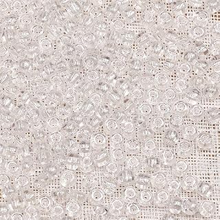 Transparent Beads Size 6/0 Crafts Glass Seed Beads 4mm for Jewelry Making (Total About 100g About 1200pcs)