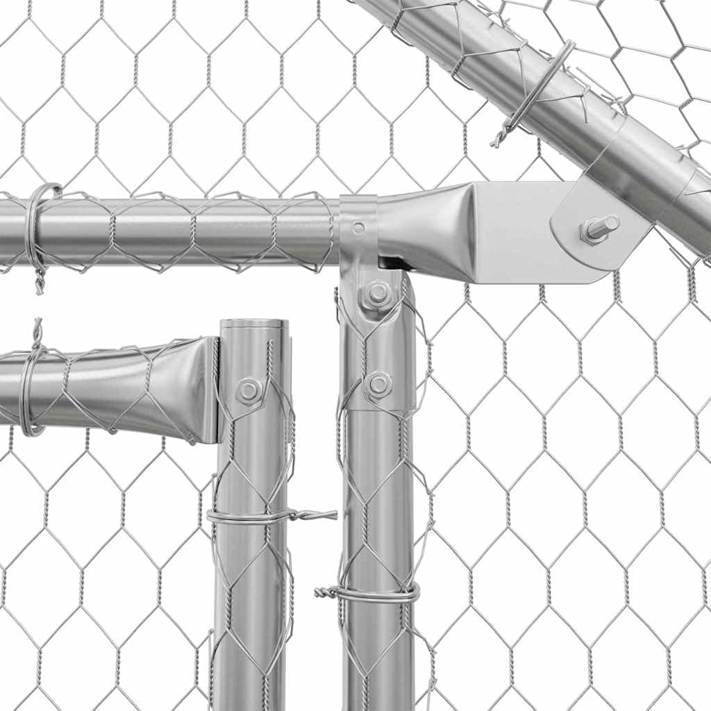 Genérico Jaula para Pollos Plateado 400x170x177cm Acero Galvanizado