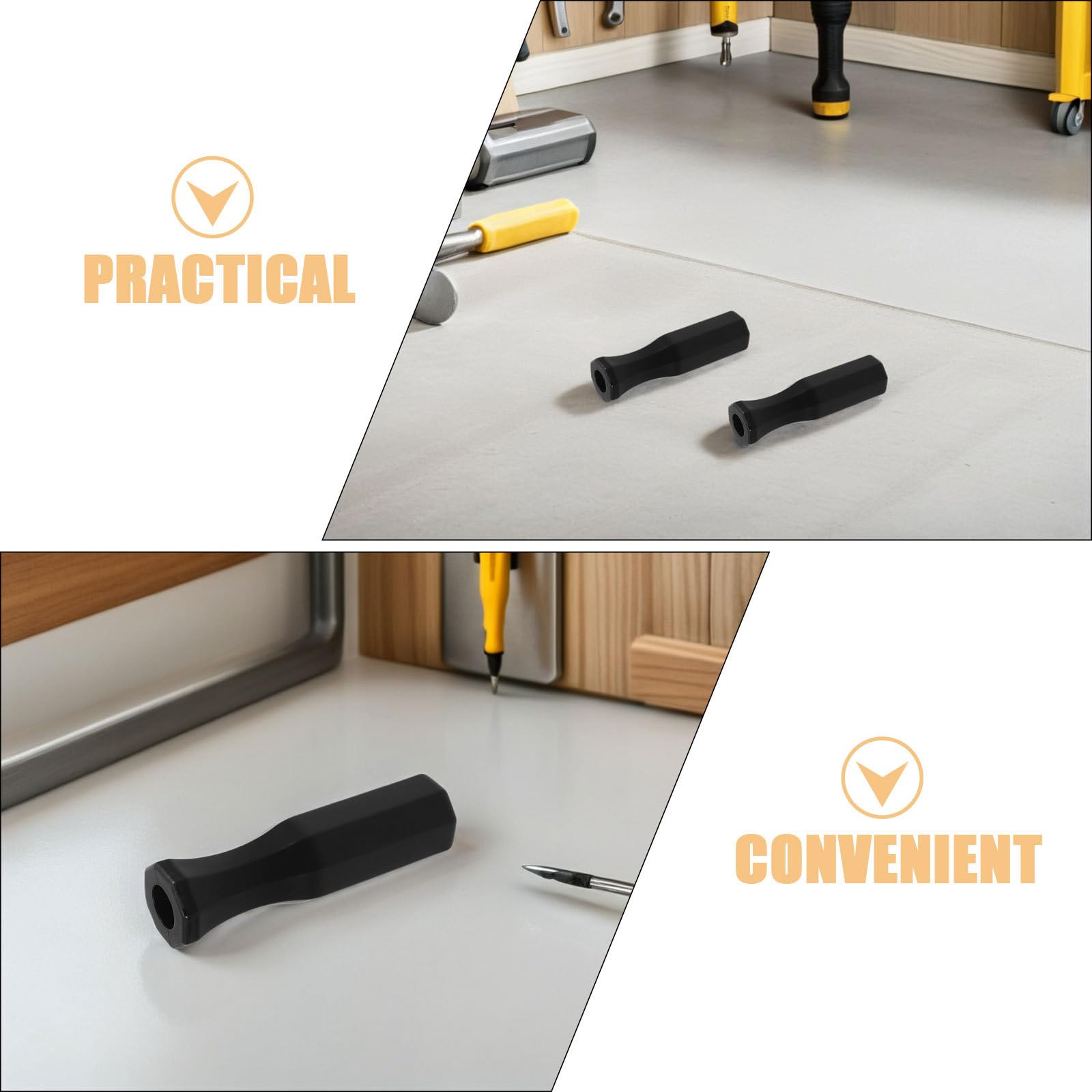 Toddmomy 12 Piezas de empuñaduras de futbolín: empuñaduras Negras para futbolín - Empuñaduras de plástico de Repuesto para futbolines - Accesorios para Salas de Juegos