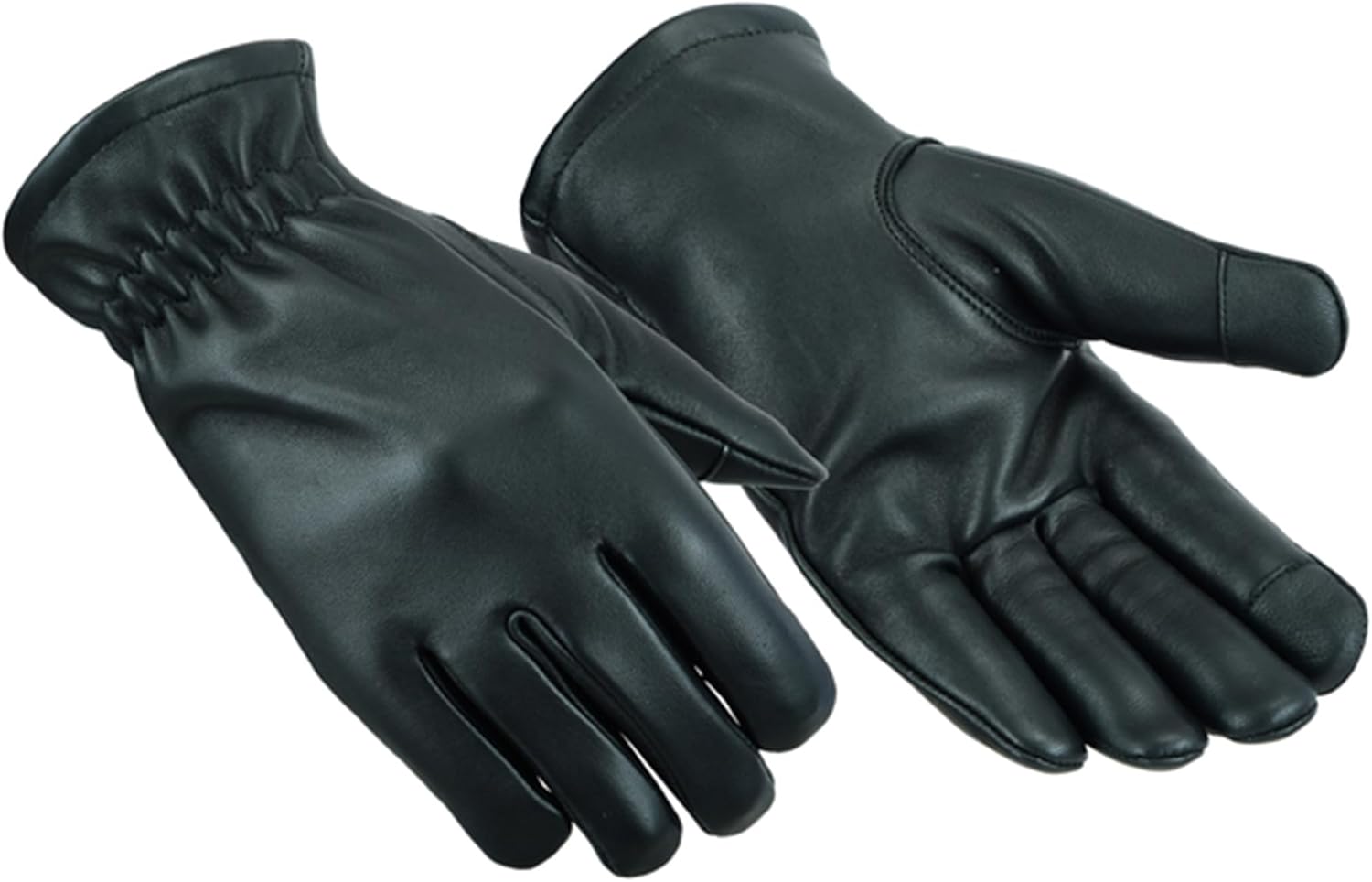 Daniel Smart Deerskin Leather Gloves – Lined Motorcycle Gloves with Expansion Joints and Touch Screen Fingertips