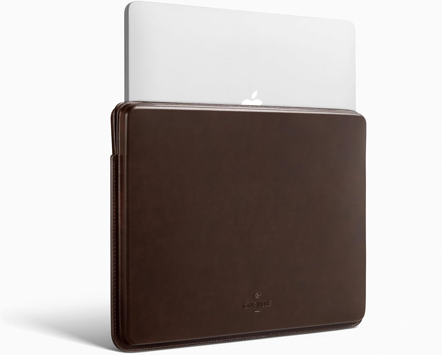 Comfyable 13 Inch Faux Leather Laptop Sleeve Case, Slim Protective Laptop Cover Compatible with MacBook Air M5 2026 & MacBook Pro M2 M1 2022, Coffee