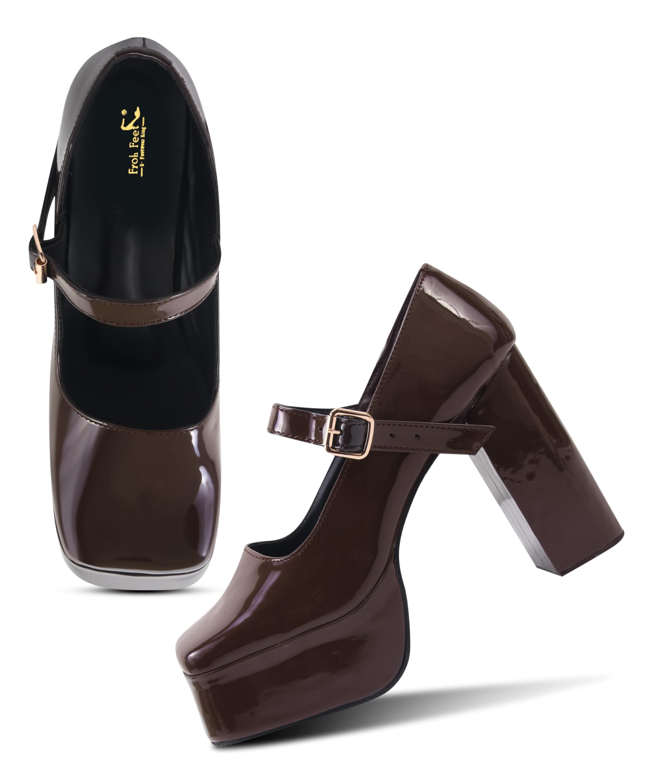 Froh Feet Glamorous High-Shine Platform Mary Jane Pumps-picture-52