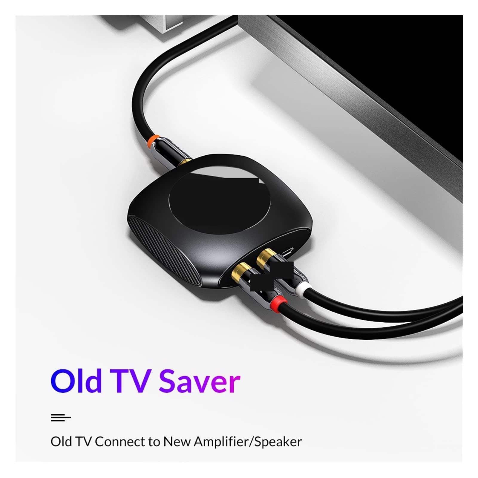 Commutatore Mixer Video, Convertitore audio da analogico a digitale da 96 KHz Adattatore coassiale ottico da 2RCA a SPDIF TV for altoparlante Subwoofer Amplificatore Commutatore Di Streaming Live (Co