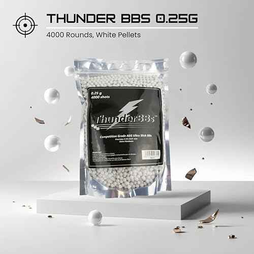 Miniatura 3 de TBB0.25 Airsoft BBS 0.25G, Grado de Competencia, Blanco o Blanco Cremoso, 4000 Balas/Bolsa