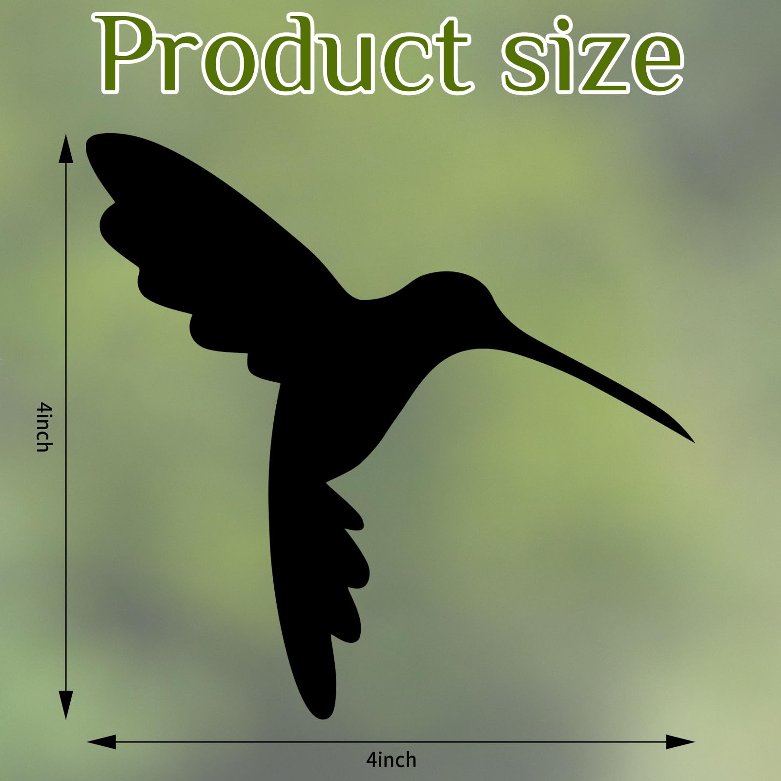 Dunzoom 8 Pcs Retractable Screen Door Stickers Keep Children Safe Sliding Glass Door Decals Screen Window Sliding Caution for Window Safety, Warn Alert Dogs, Kids, Birds(Black,Hummingbirds)