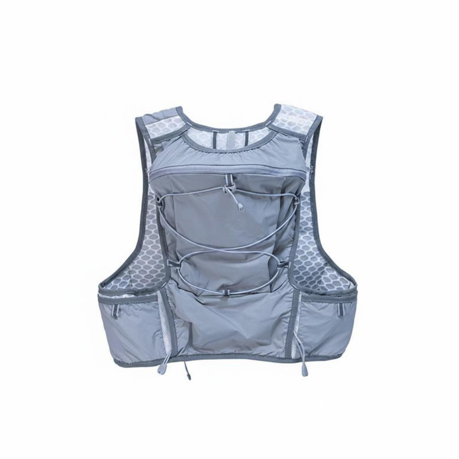 Lightweight Running Hydration Vest Hands-Hands-Free Water Bladder Vest Multiple Pockets Hydration Backpack Adjustable Straps for Runners, Cyclists, Endurance Race, Cycling, Grey-image-6