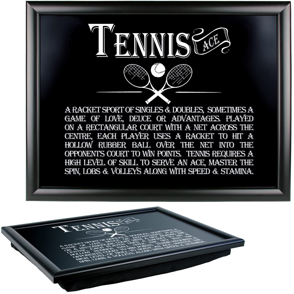Ultimate Gift For Man Black 8880 Tennis Lap Tray, 43 X 32 X 5Cm