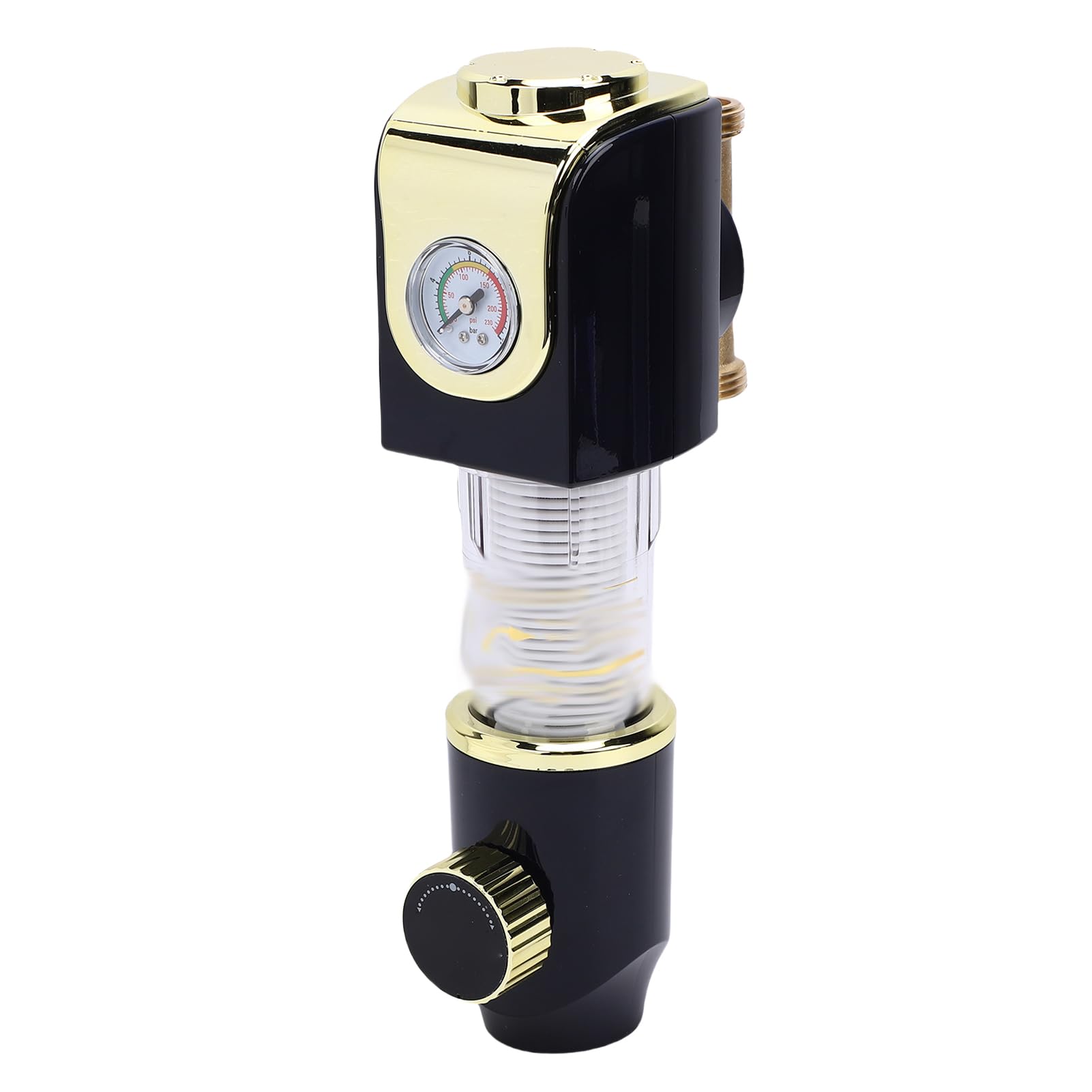 Generic 【título】 de Prefiltración de Agua con Filtro de Sedimentos Prefiltro de 1/2 Pulgada con Manómetro Lavado Automático de 40 μm