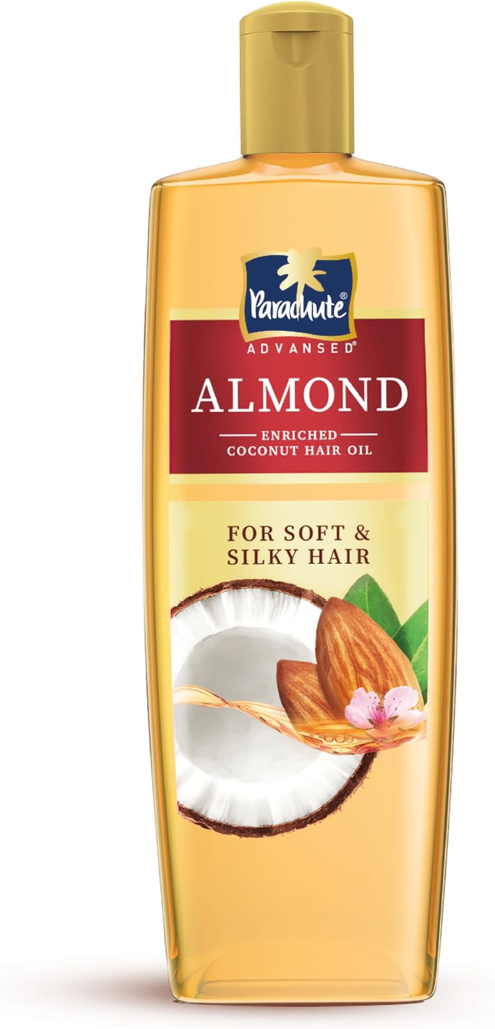 Almond & Coconut Hair Oil with Vitamin E - Soothes & Softens Hair, Helps Control Fall, Promotes Growth, Up to 2x Softer, Non-Sticky Formula, 300ml