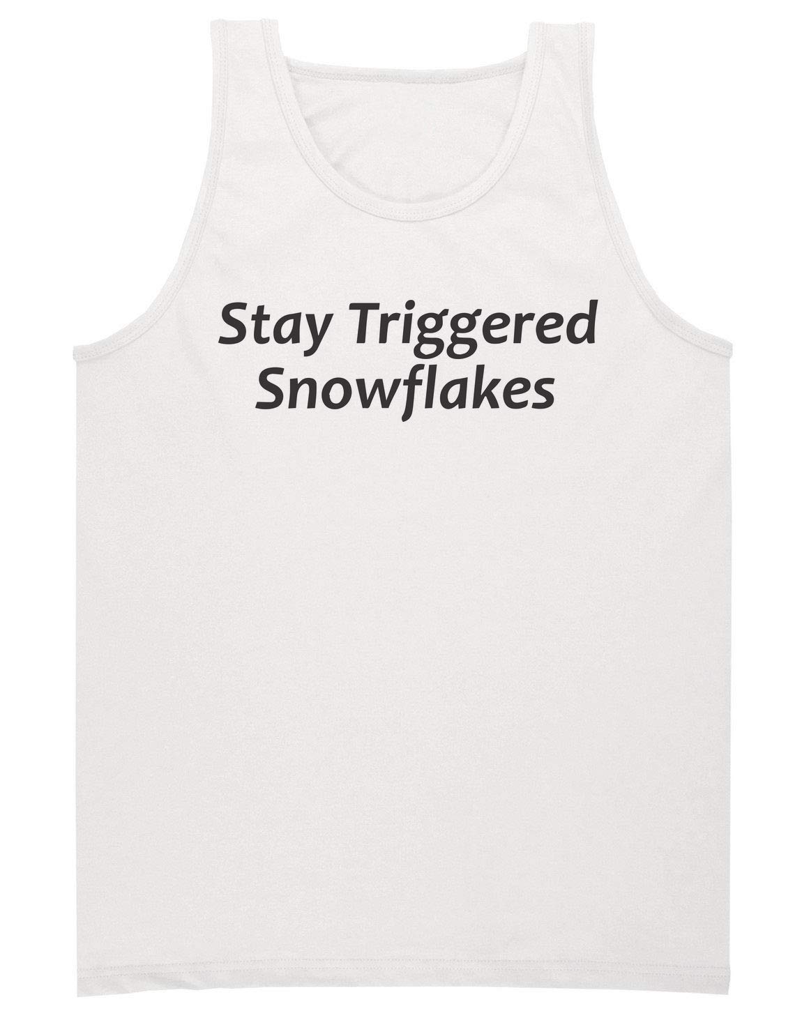 Finest Prints Stay Triggered Snowflakes Men's Tank Top Shirt
