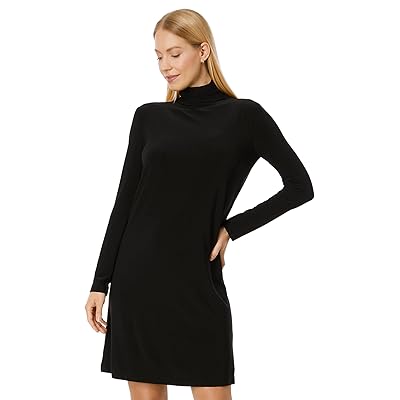 Norma Kamali Long Sleeve Turtleneck Dress To Knee Women