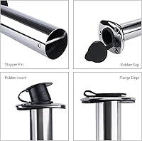 Vista 4 de XinKunmarine Fishing Rod Holder for Boat,Stainless Steel Fishing Rod Holder,Vertical Wall Mounted Fishing Rod Rack