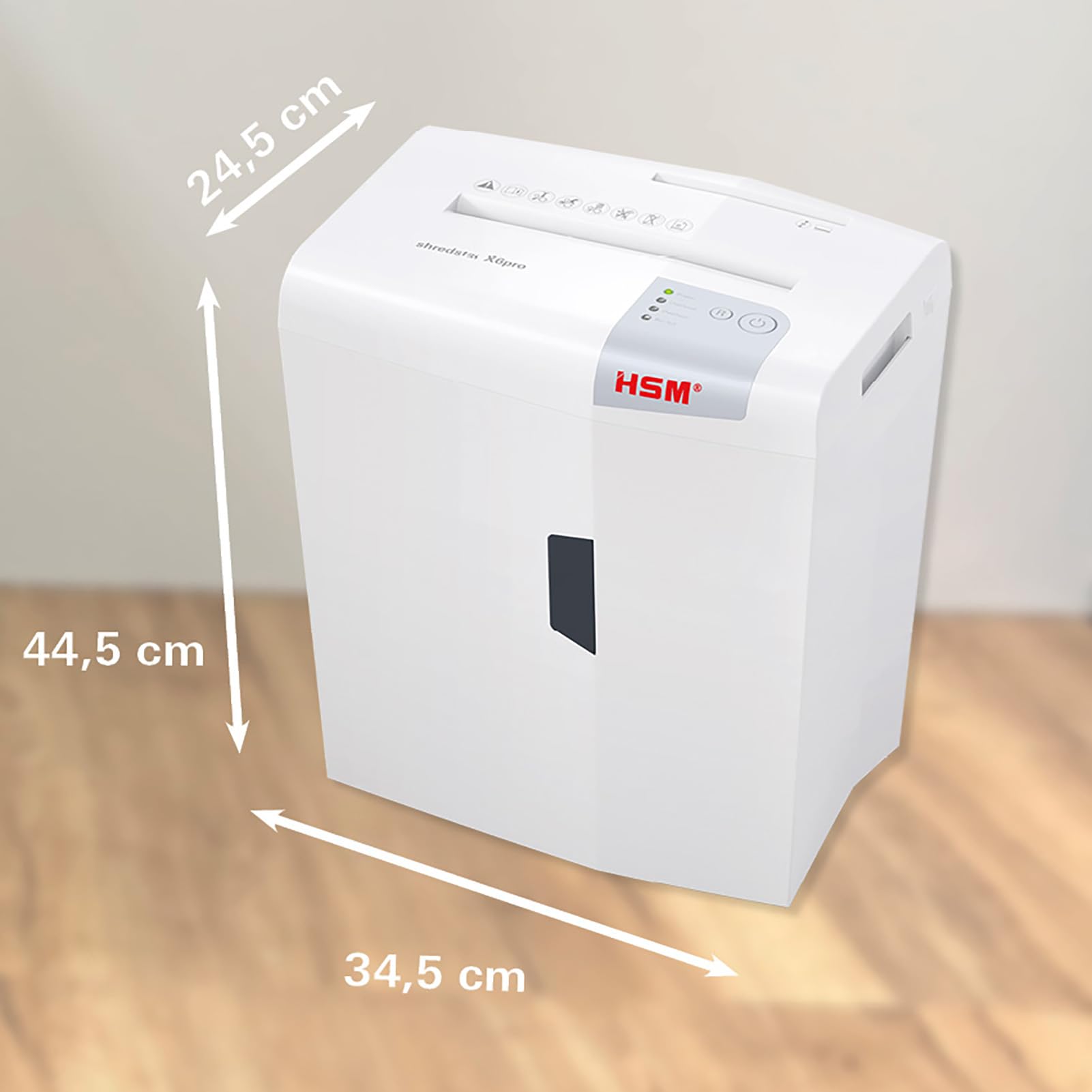 HSM shredstar X6pro 1046111 Distruggidocumenti da 2x15 mm, Bianco argento, taglio a frammenti