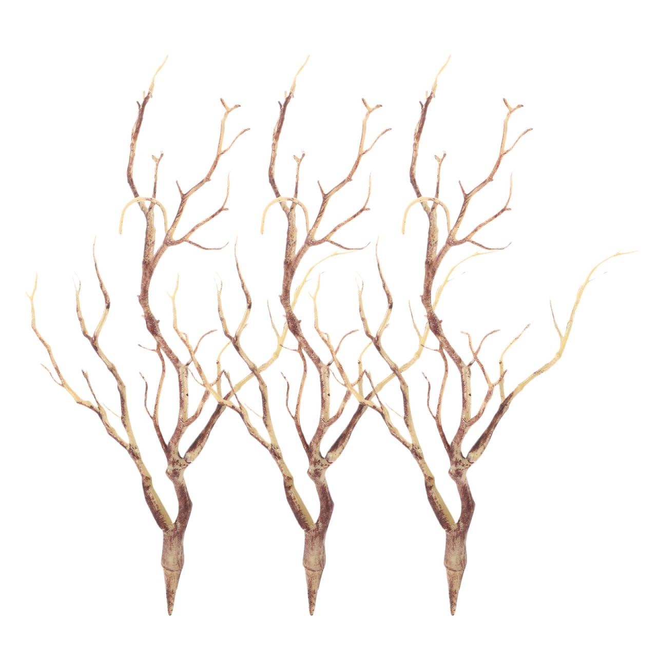 BESPORTBLE 3pcs Artificial Antler Dried Tree Branches Witch Antler Dried Tree Twig Stems for Vase DIY Crafts Wedding Party Home Decoration Coffee