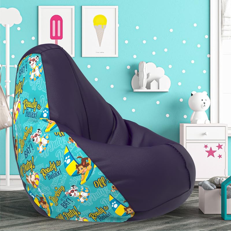 Biggie Bean Bag Cover 6XL- Official: Paw Pat Bean Bags - Max User Height : 6-6.5 Ft. - Weight : 99-110 Kgs(Model: Paw Pat-Artwork 4 - Indigo)-image-42