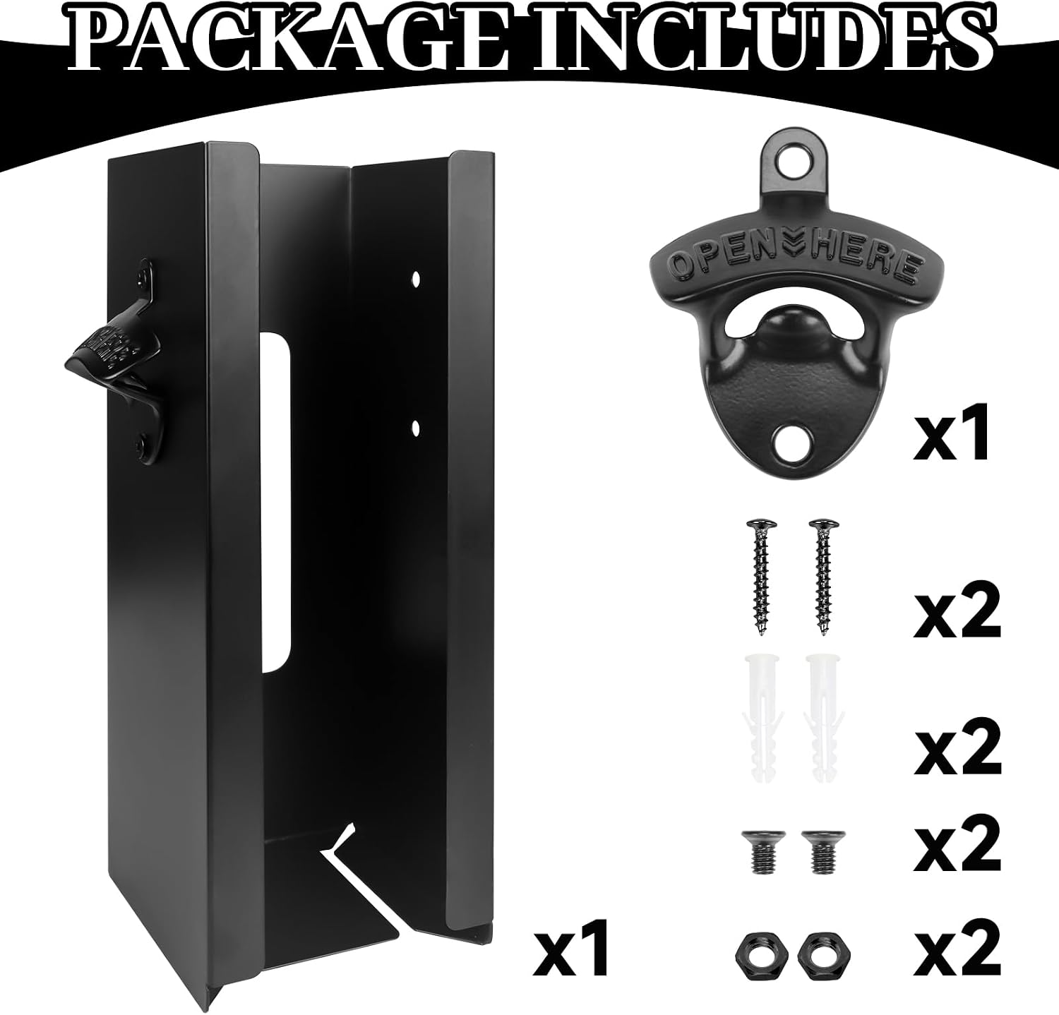 CRAKTH 12" Can Cooler Holder with Bottle Opener, Beer Can Sleeves Dispenser