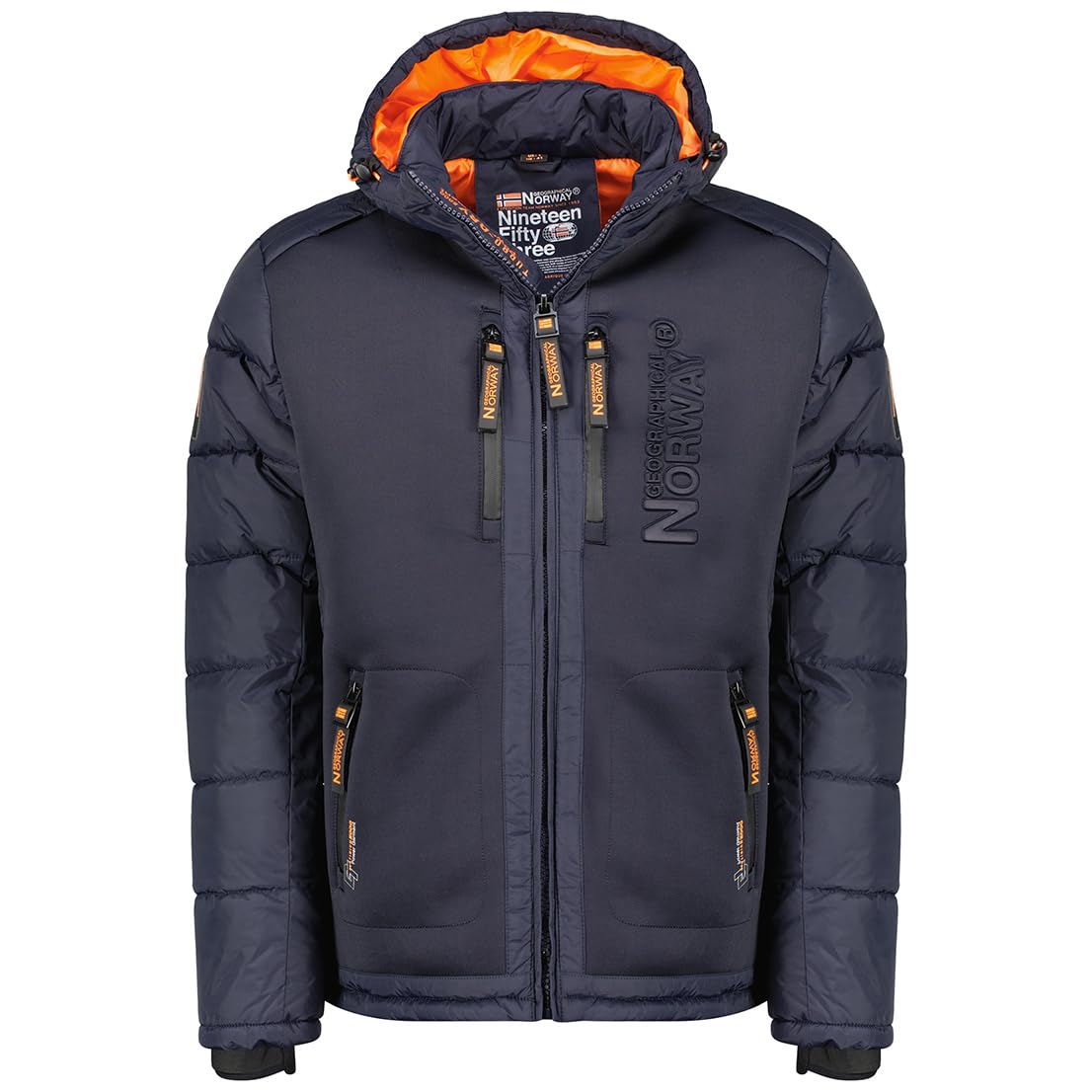 Geographical Norway Herren Steppjacke Winterjacke mit Kapuze S-7XL Outdoor SKI Snowboard Kapuzenjacke