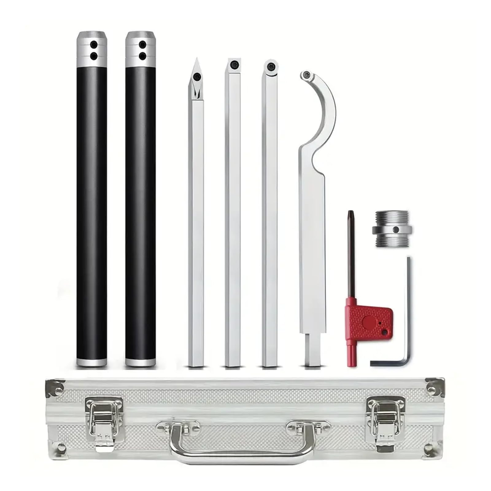 Set Di Utensili Per Tornitura in Carburo Di Tungsteno, Set Di Scalpelli Per Tornitura in Carburo Di Tungsteno, Utensile Per Tornitura in Carburo Di Tungsteno Con Impugnatura Rimovibile