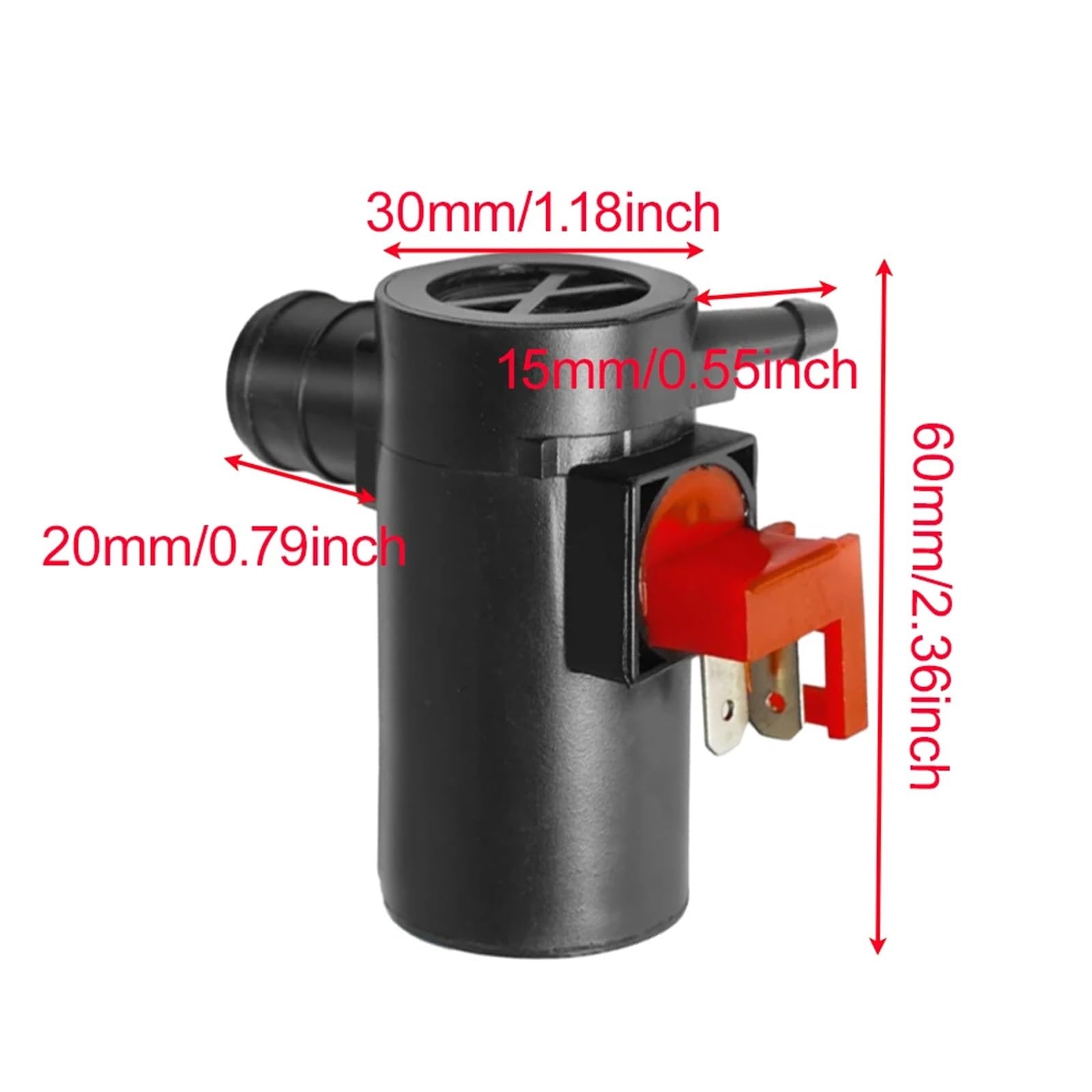 Silnik pompy spryskiwaczy wycieraczek szyby przedniej 86611AA010 pasuje do Subaru pasuje do Forestera pasuje do Imprezy 98-05 dysza spryskiwacza zawór spryskiwacza(Black)