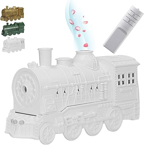 Humidificador de tren, tomas de niebla duales, difusor de tren de 10.8 fl oz para aceites esenciales, difusor de aceite esencial de tren, con