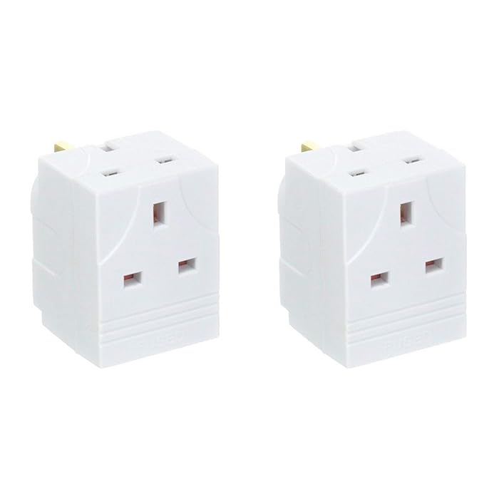Buy HomeBerg 3 Way Triple Plug Adaptor Multi Plugs Extension Sockets