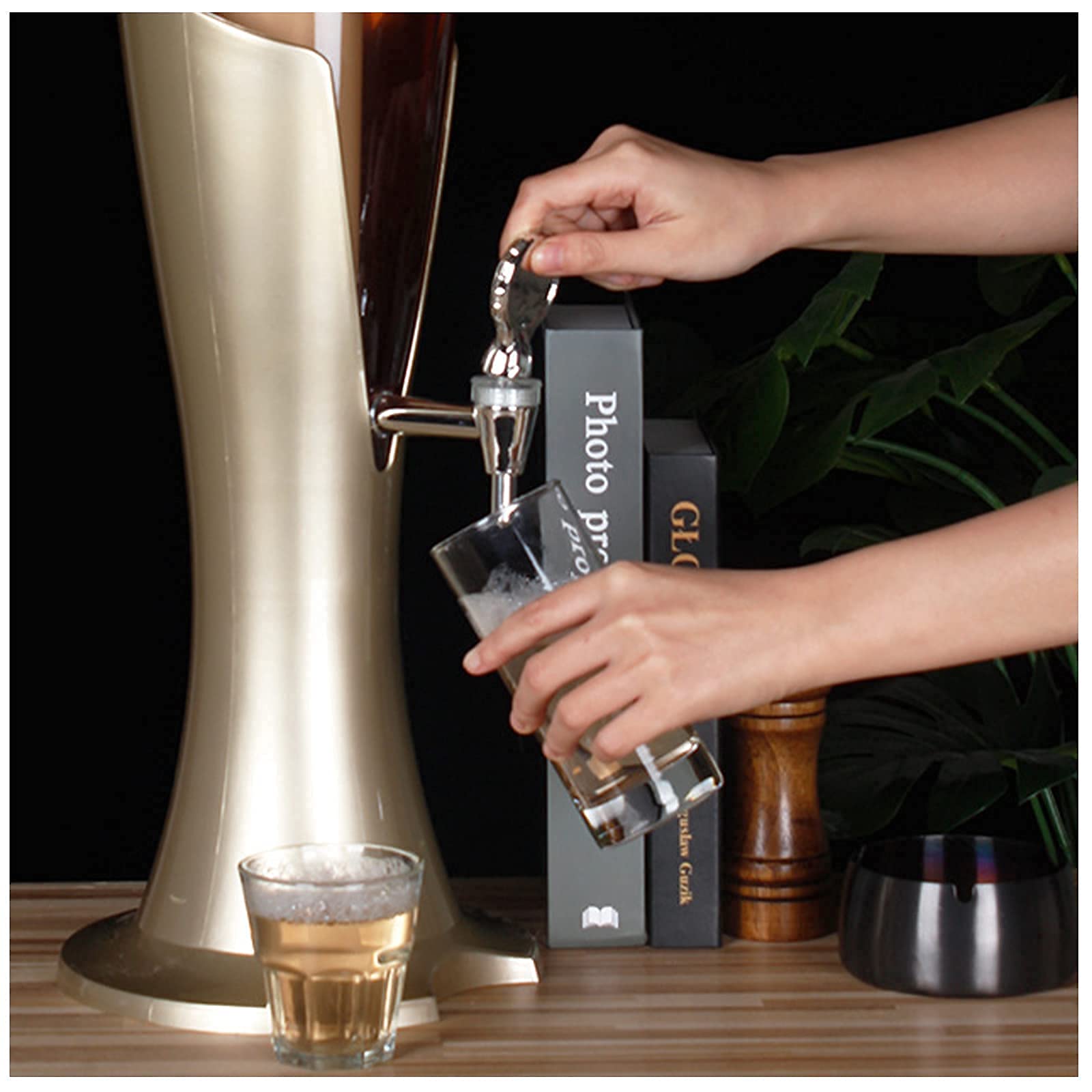 MU Bier Turm, Bierfass Spender Für Home Party Trinken Gewinzer Saft Getränke Flüssige Bar Ware Bierhahn,a,5L.