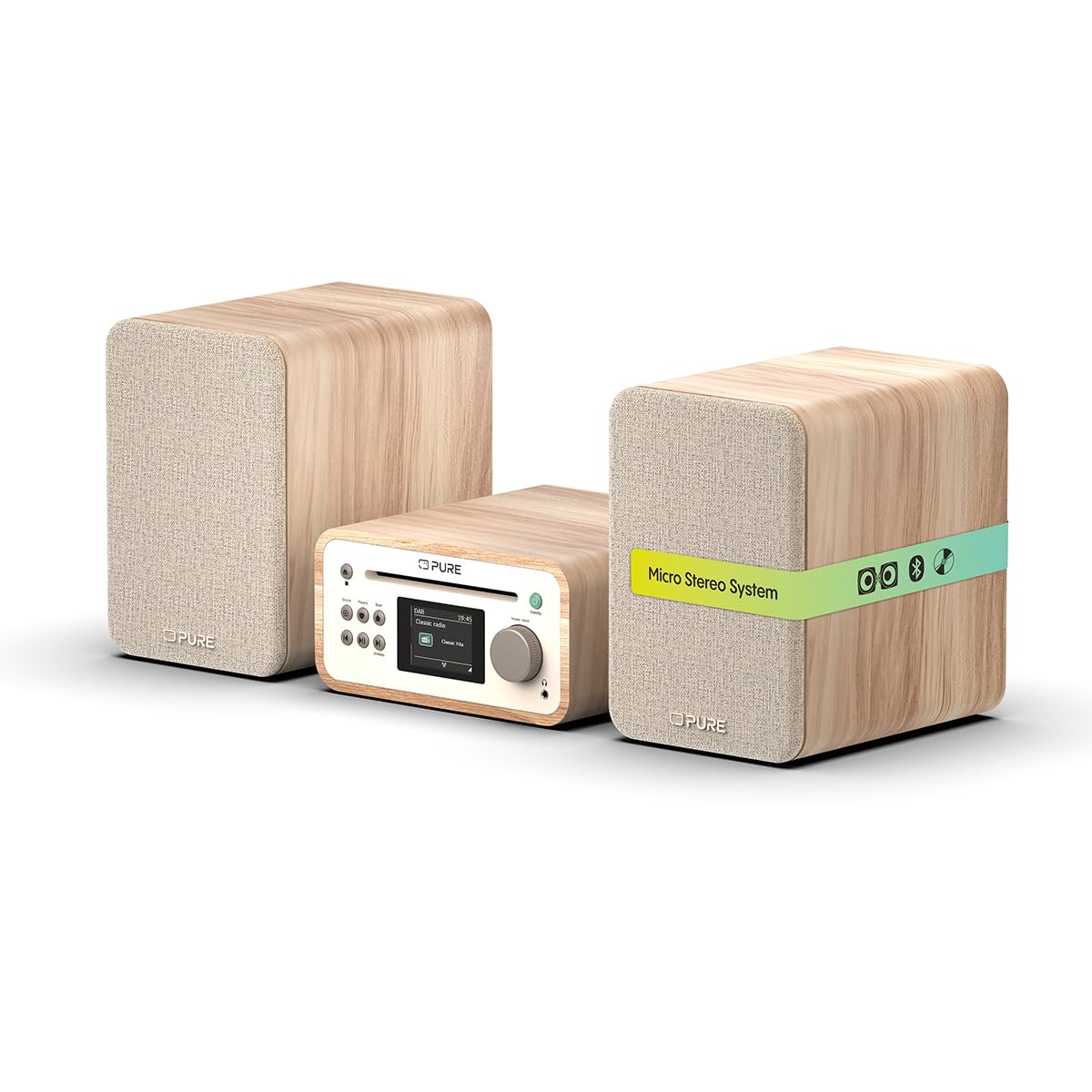 Compatti Mini Stereo Bluetooth Hi Fi 254591 CLASSIC Cotone Bianco