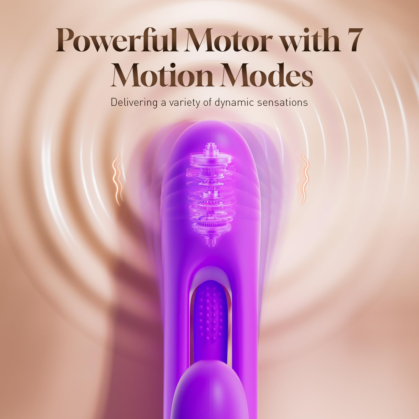 Vibrator Dildo Rabbit Sex Toys -LOVENOTE G Spot Vibrator Massager for Women Clitoral Nipple Stimulation, 3 in 1 Sex Toys with 14 Vibration & 7 Tongue Licking Flapping, Adult Product Aurieel (): Purple