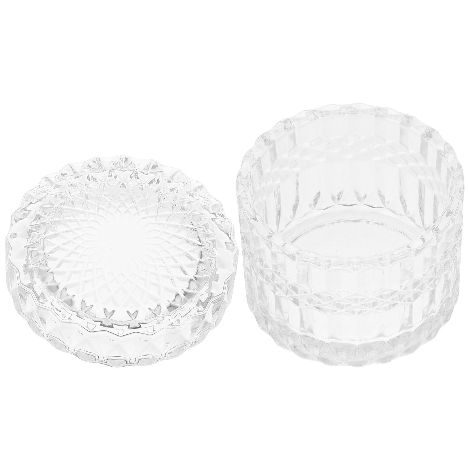Barattolo di Vetro Trasparente con Coperchio Ermetico, Contenitore per Caramelle e Snack, Porta Candele e Tè, Barattolo da Cucina Decorativo per Conservazione Alimenti e Uso