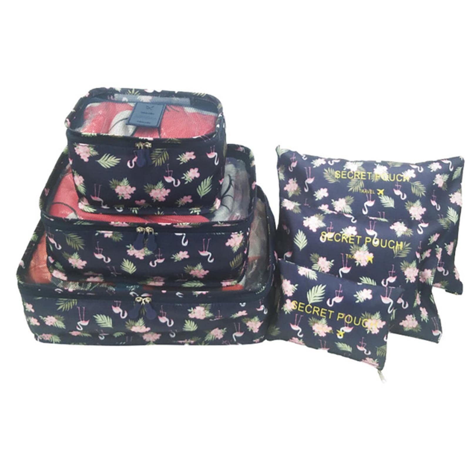 6 szt. Organizator podróży Torby do przechowywania Przenośny organizer do bagażu Wodoodporne ubrania Tidy Bag Walizka Pakowanie Cube Case-Cactus