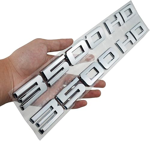 2 emblemas cromados 3500HD Sierra Silverado para puerta, placa de nombre, 2500 HD, apto para Silverado (plateado)