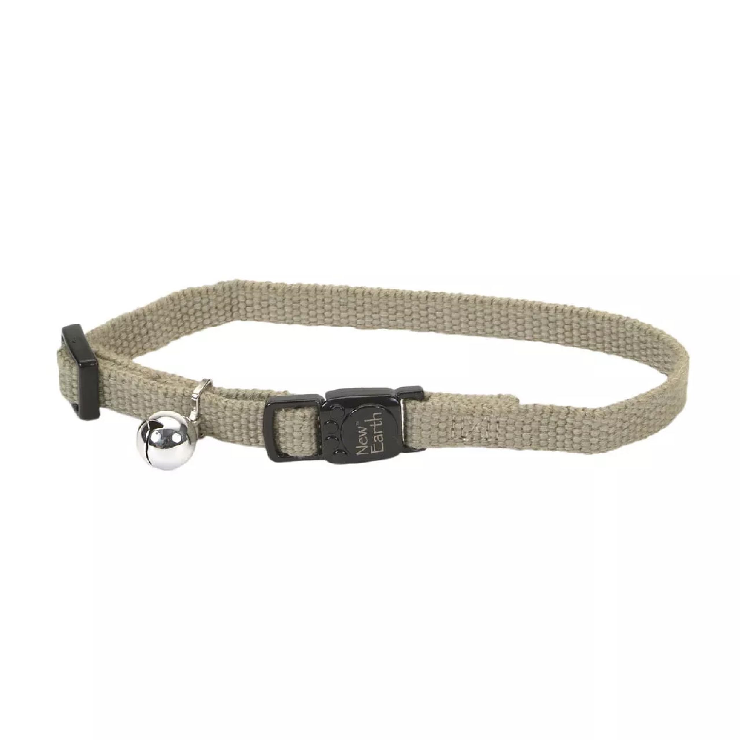 Coastal Pet New Earth Soy Adjustable Breakaway Cat Collar - Eco-Friendly, Odor-Resistant and Adjustable Cat Collar - Olive - 3/8" x 8"-12"
