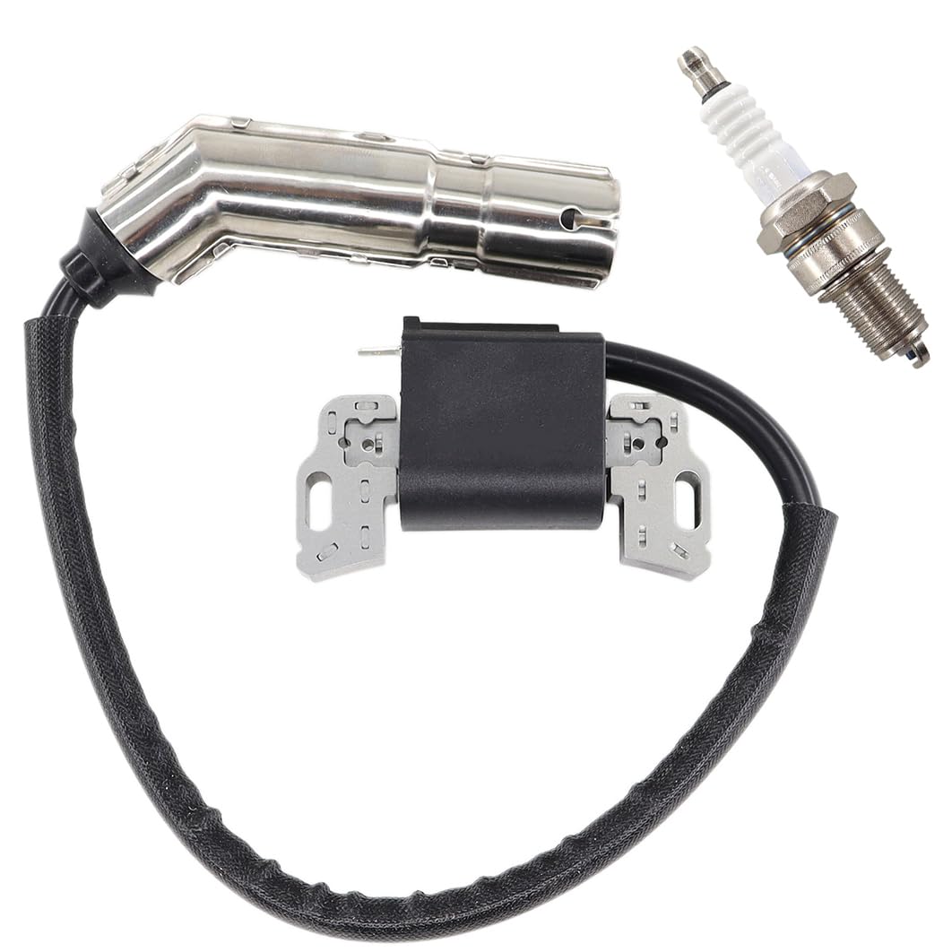 MCHNIC Ignition Coil Magneto Armature Spark Plug for Briggs & Stratton 595304 799650 592841 795315, John Deere L110, For Craftsman LT1000 17HP 17.5HP 19.5HP 20HP Intek OHV Engine Lawn Mower