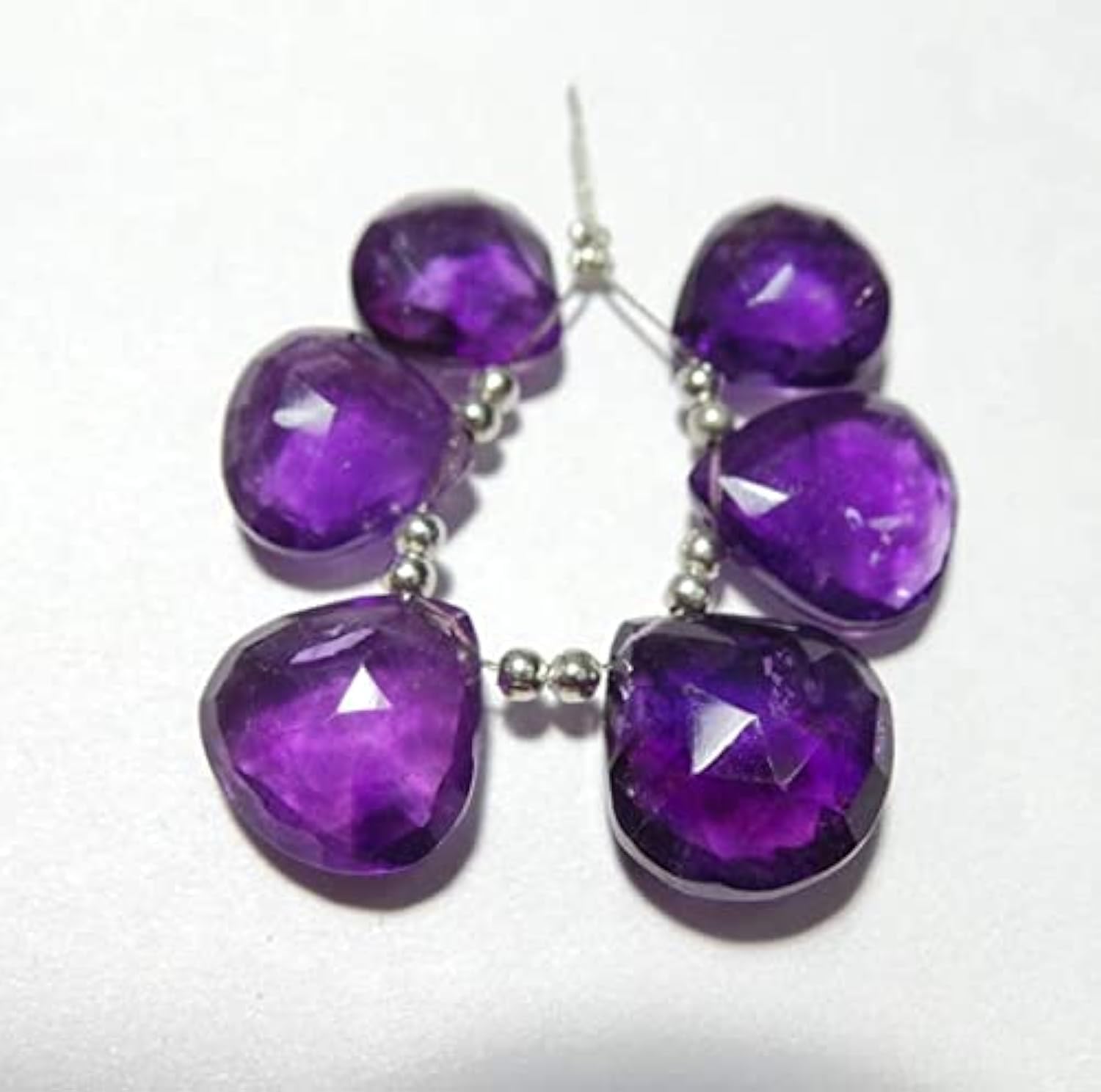 Natural Amethyst Feceted Heart pierres fines de qualité supérieure pour joaillerie haut de gamme