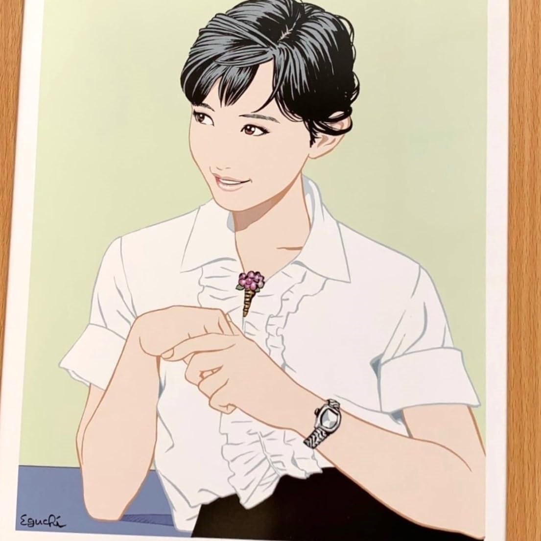 江口寿史 / アート【A4サイズ写真ポスターフレーム付き2点セット