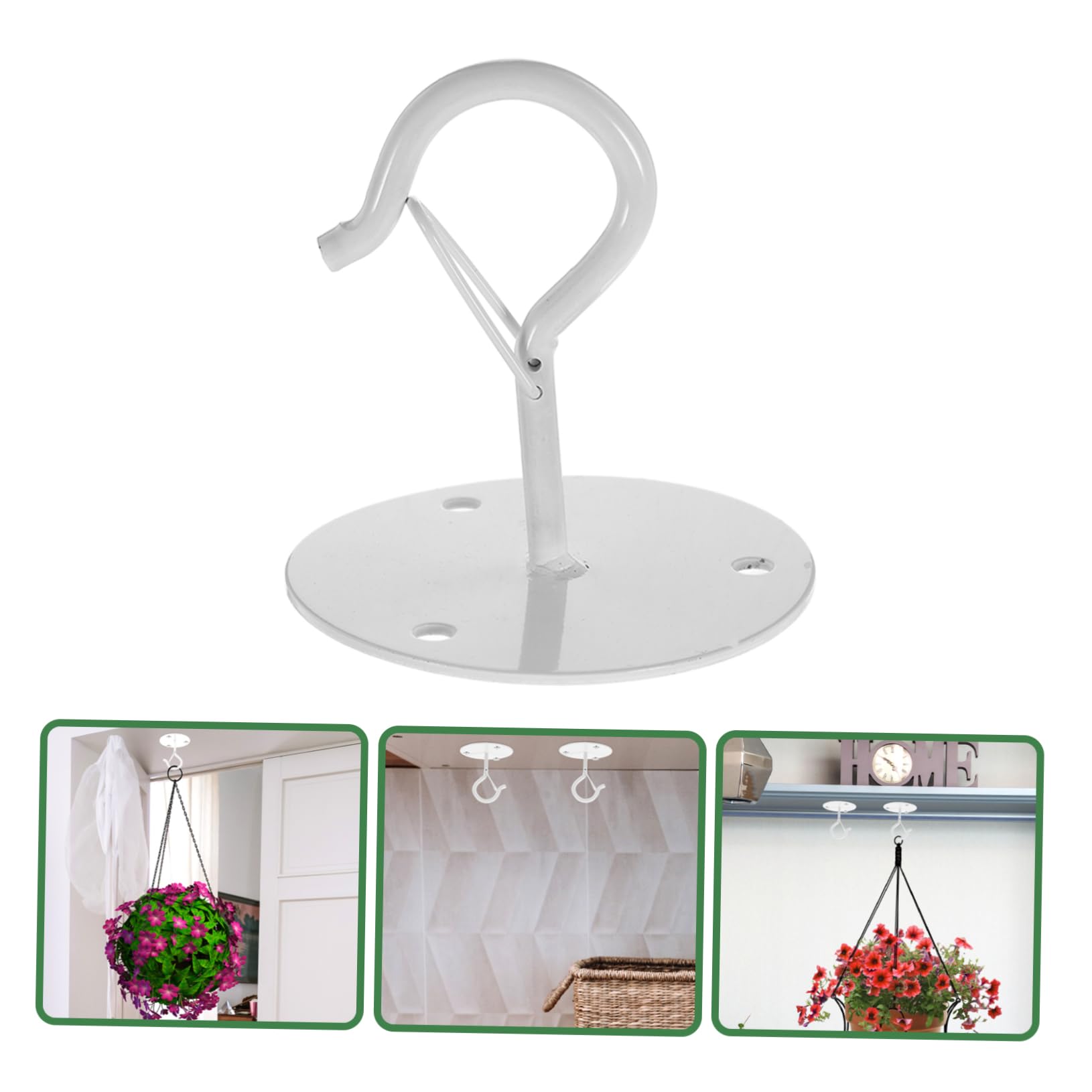 ibasenice 5 Ensembles Crochet Anti-chute Crochets Pour Plantes Suspendues En Plein Air Crochets Extérieurs Hooks De Plante En Plein Air Crochet De Plante Acier Carbone Blanche 2 Pièces * 5