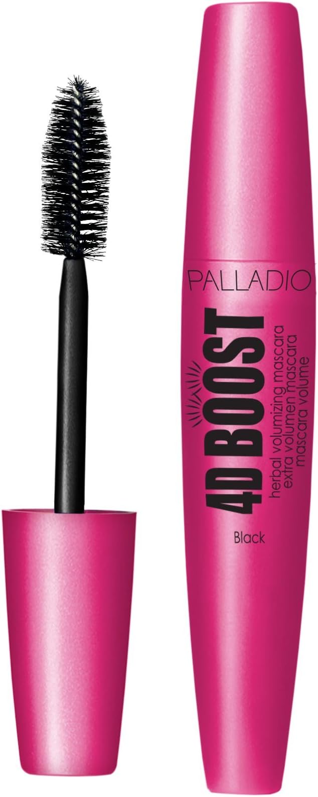 Palladio Beauty MASCARA - 4D BOOST - BLACK, 0.34 fl oz (10 ml), (Model: MASV01)