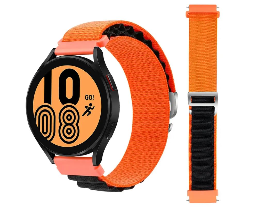 D-tron Alpine Watch Strap 20mm Compatible with Samsung Galaxy Watch 5 Pro/Galaxy Watch 5 / Watch 4 Classic Nylon Solo Loop Watch Band for Amazfit GTS 4 /Huawei (Watch Not Included)