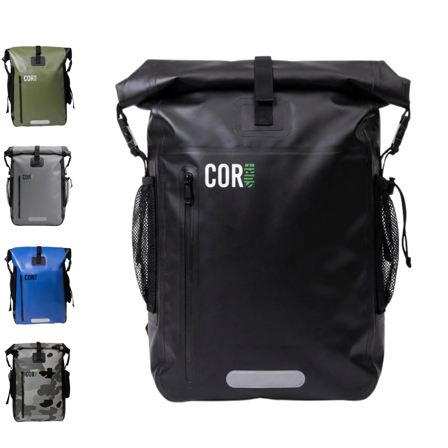 COR Surf Waterproof Backpack Dry Bag Backpack For Swimming, Boating Or Kayaking, Roll-top Design With Sonically Welded Seams And Padded Laptop Sleeve