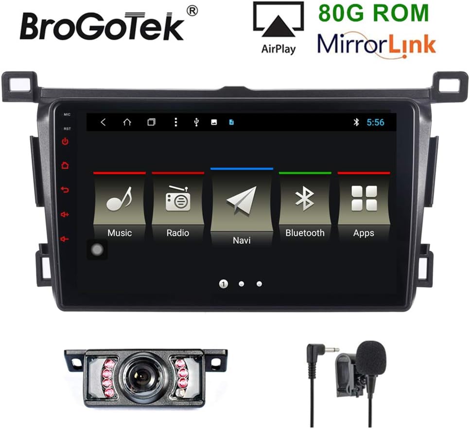Android 8.1 Car Stereo Head Unit for Toyota RAV4 2012-2019 Car Radio Double Din GPS Navi Navigation 9 Inch IPS Panel Touch Screen Bluetooth Radio SWC 4G WiFi CAM-in