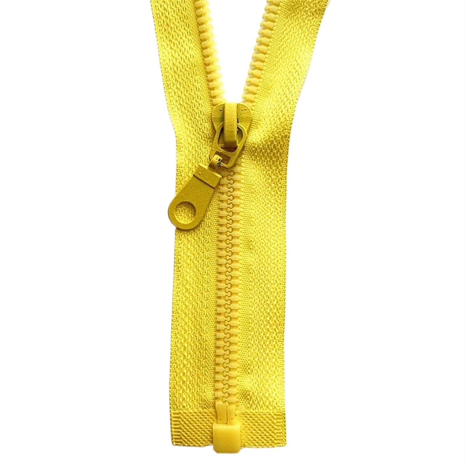 MOHUIED Separating Jacket Zippers 2/5PCS Detachable Resin Zipper Opening Opening Automatic Locking Plastic Zipper For Sewing Suit(Yellow,25cm)