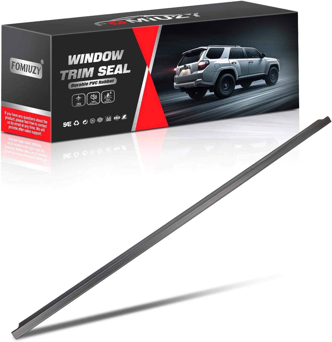 Rear Tailgate Liftgate Trunk Hatch Car Outer Door Window Moulding Sweep Felt Trim Seal Weatherstrip Compatible with Toyota 4Runner 2010-2023 Replace 68292-35041