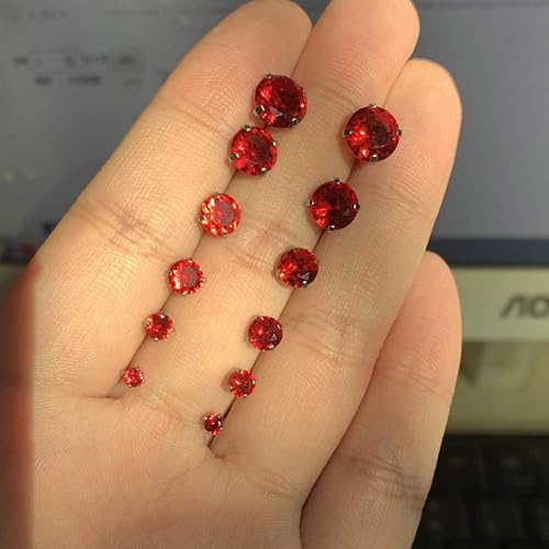 Miniatura 5 de Juego de 6 pares de aretes tipo dormilona hipoalergénicos con circonita cúbica de acero inoxidable 316L, 0.118-0.315 in