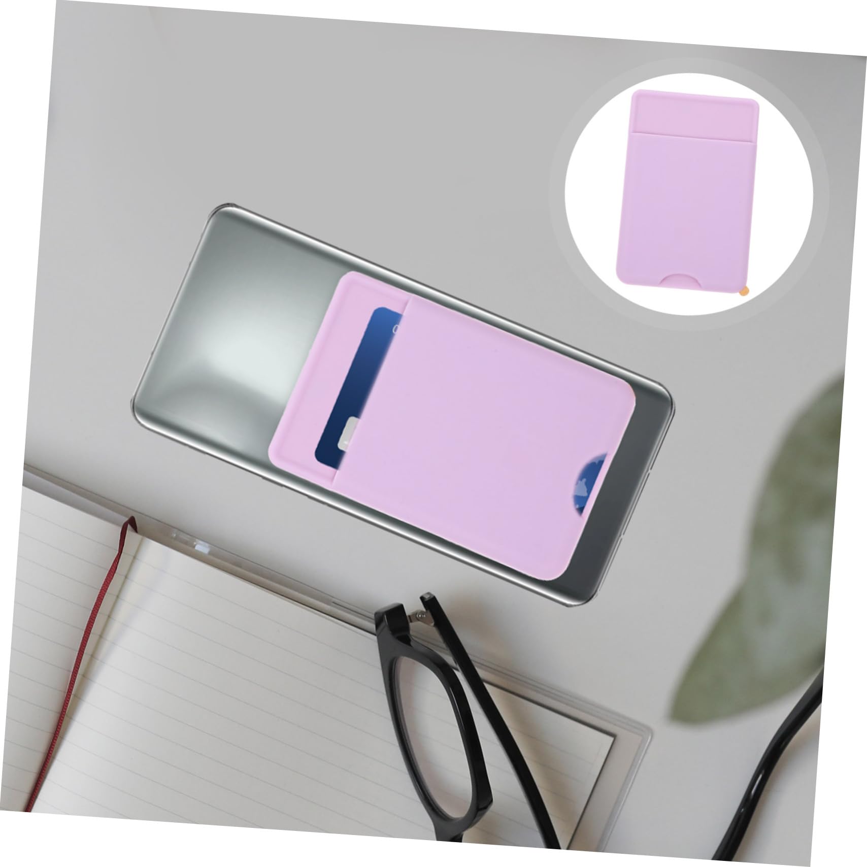 HOMSFOU 10pezzi Portacarte Per Smartphone Silicone Adesivo Di Pz Porta Bancomat e Carte Di Credito Per Retro Telefono Pratico e Resistente