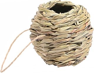 Yardwe 1pc Bird Nest Outdoor Bird Cage Outdoor Decor Bird Nesting House Natural Bird Hut Straw Bird Cage Garden Bird Nest Pendant Outdoor Bird House Bird Nest Adornment Straw Bird's Nest