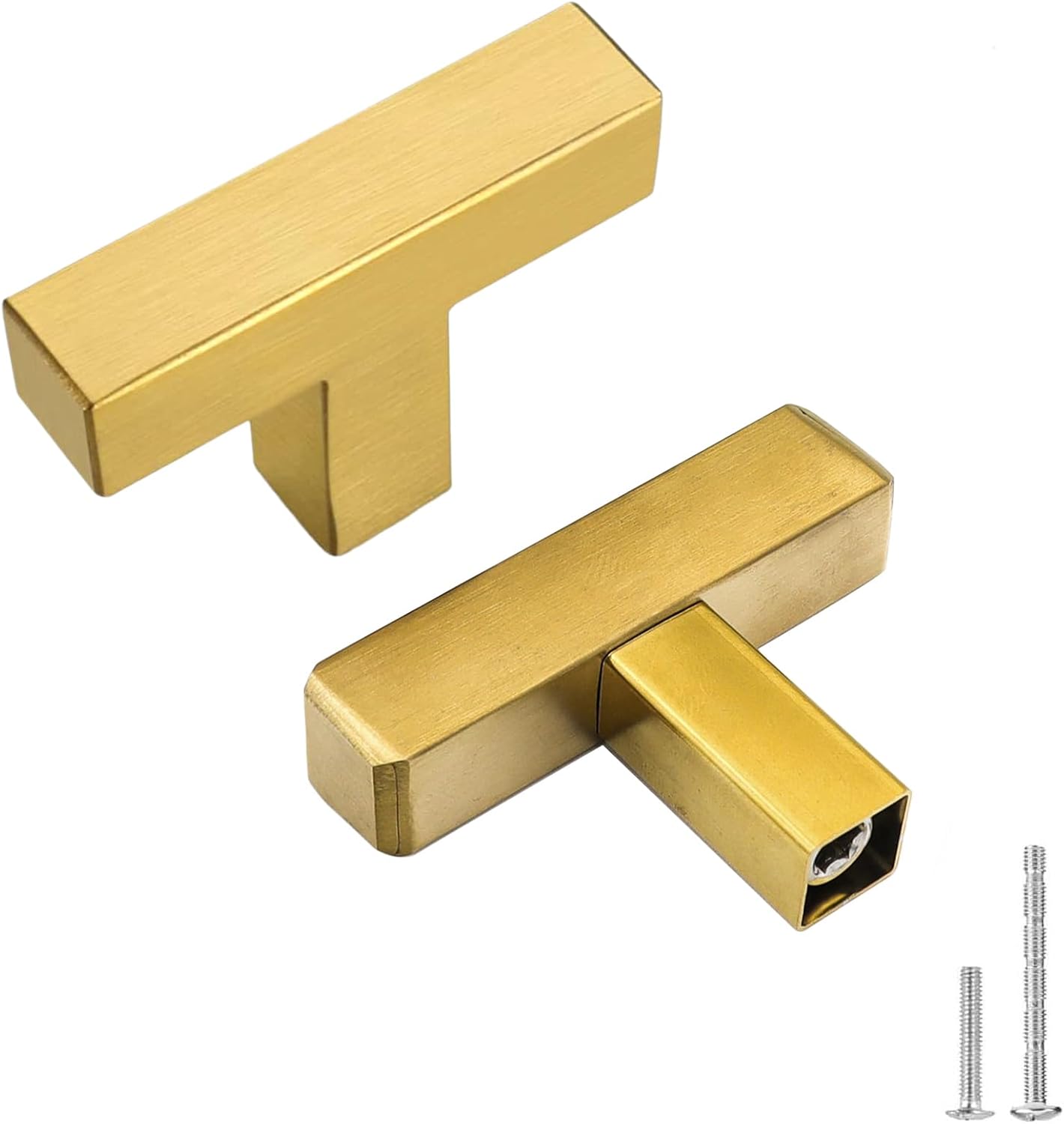 Furniture Knobs, Matt Black Cabinet Knobs, Stainless Steel, Pack of 5 Cabinet Handles, 50 mm Furniture Handles, Modern Kitchen Handles, Black, Knobs for Cupboards, Dressers and Wardrobe