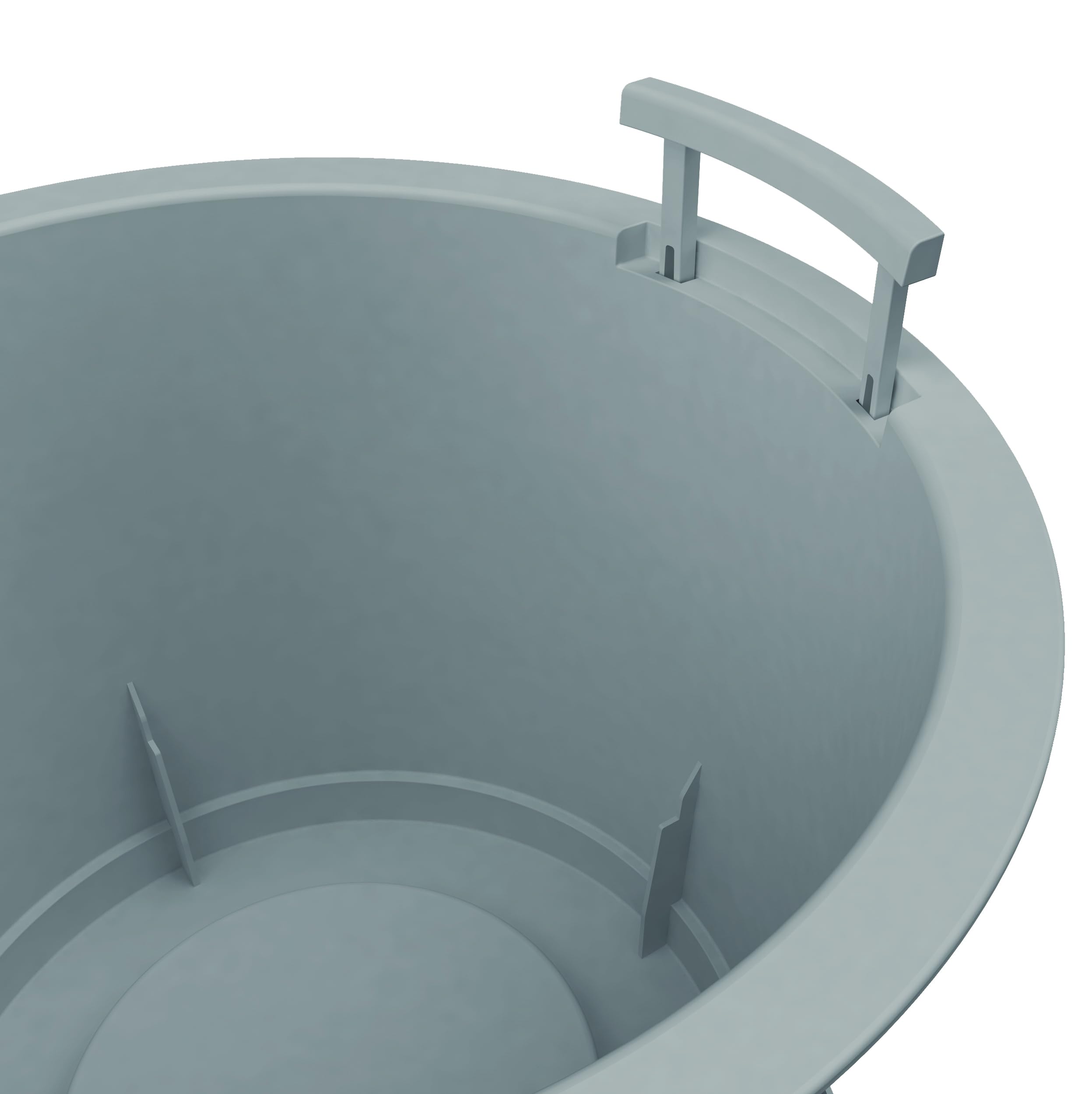 Nicoli VASO ALTO STYLE CM 36X70H INTERNO ESTERNO, SOTTOVASO ESTRAIBILE (cm 38x85, Grigio)