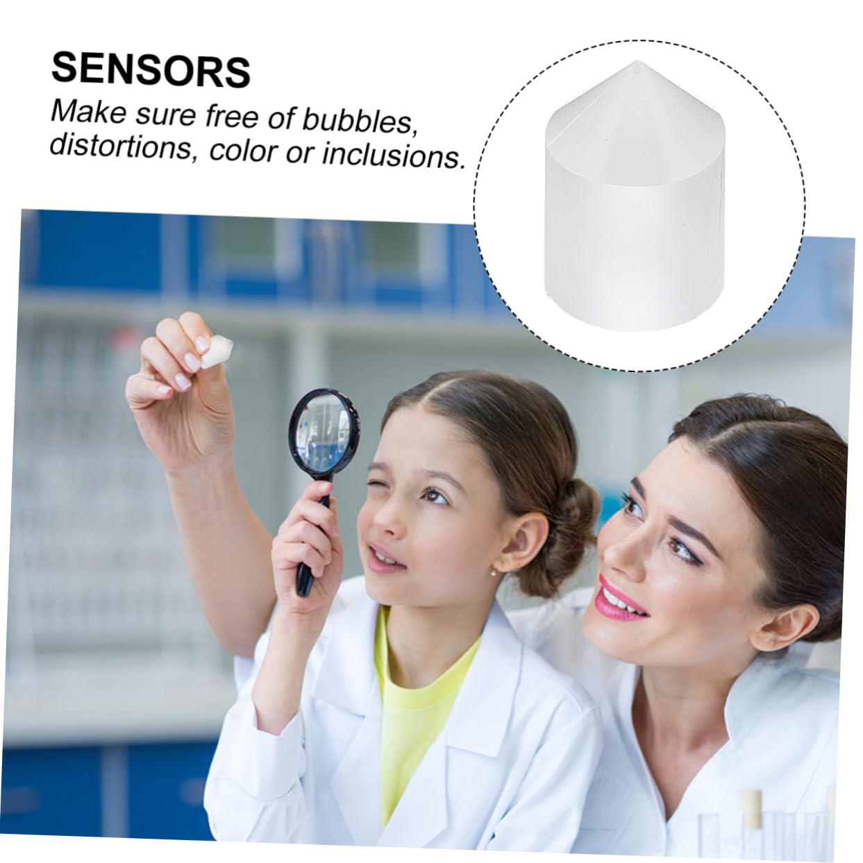 PRETYZOOM Conical Lens Optical Teaching Prism Optical Teaching Accessories Circular Optical Prism Teaching Photography Supplies Optical Circular Prisms Glass